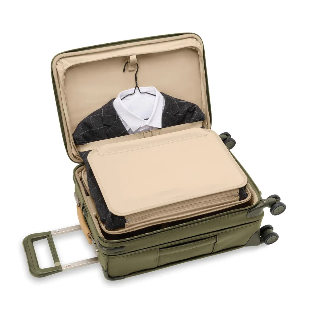 Briggs & Riley Baseline Essential 22" Carry-On Expandable Spinner - Olive - Image 12