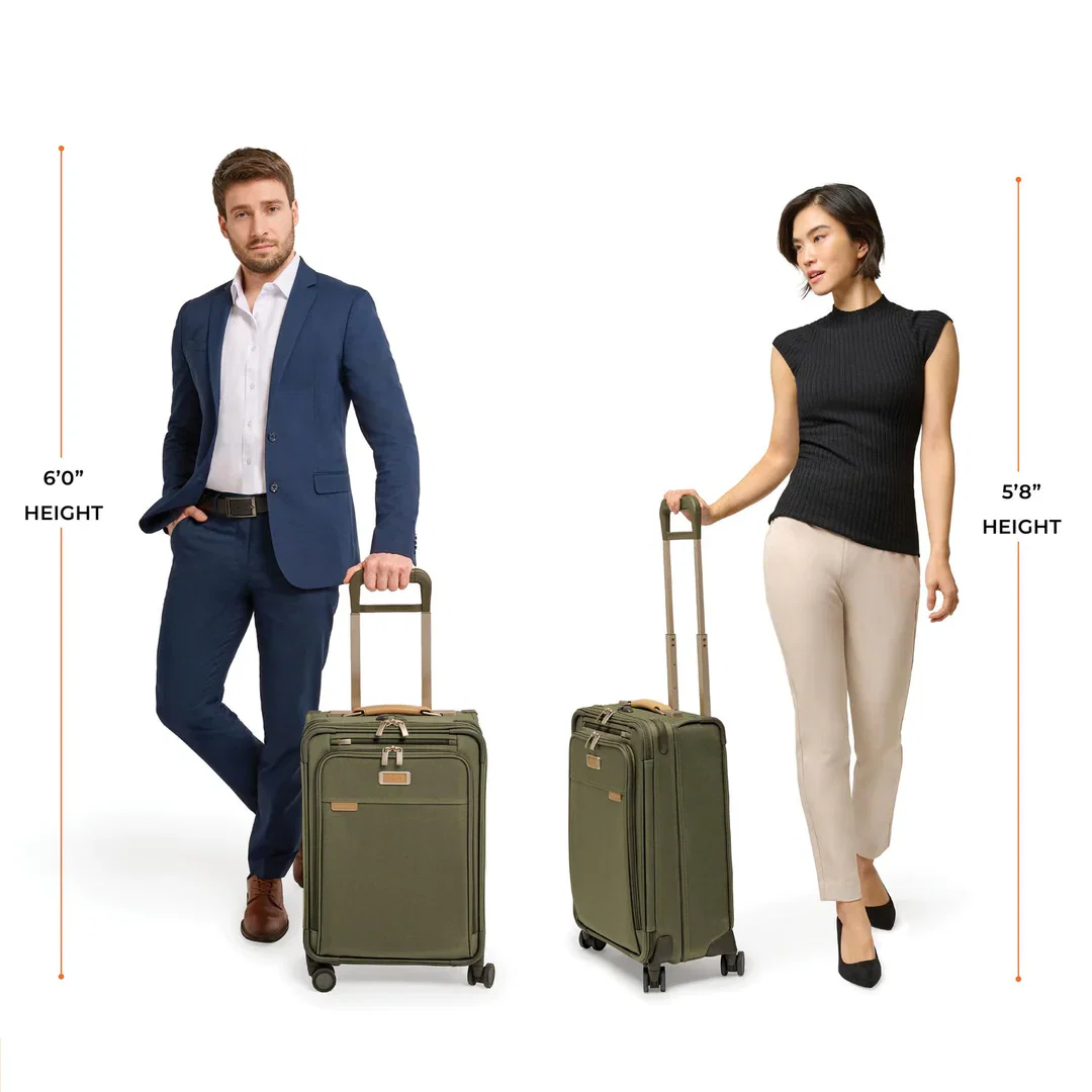 Briggs & Riley Baseline Essential 22" Carry-On Expandable Spinner - Olive - Image 21