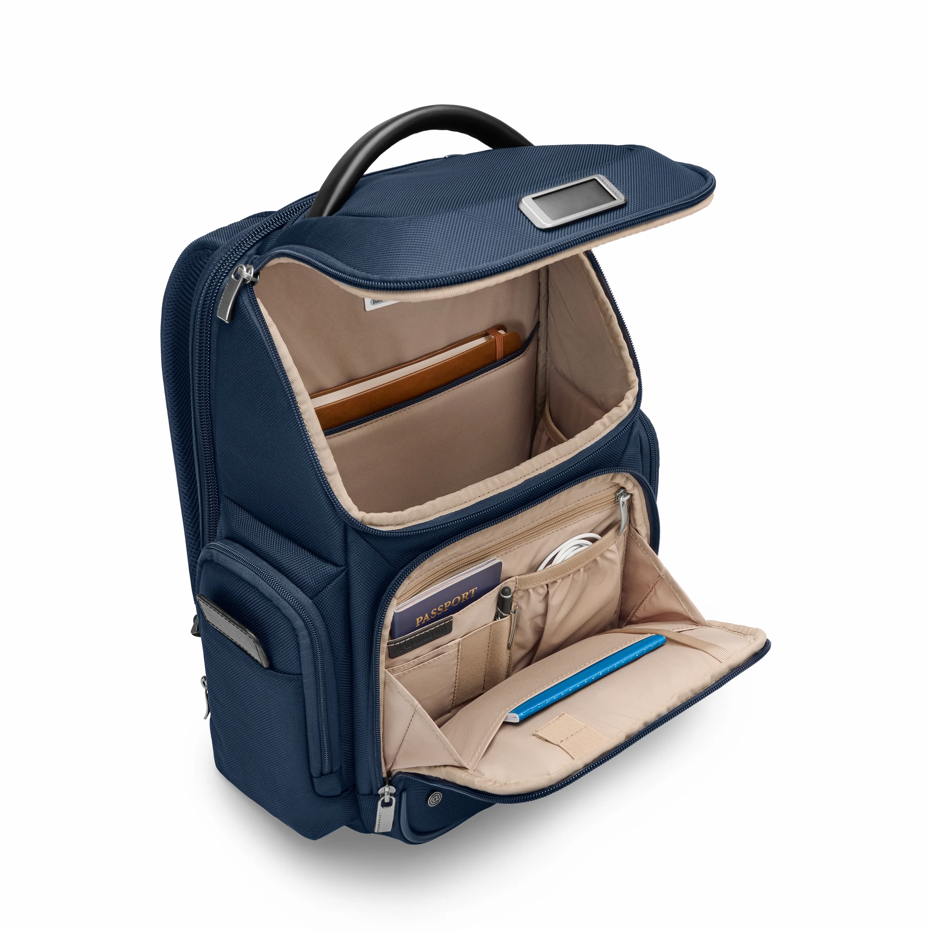 Briggs & Riley @Work Medium Widemouth Backpack - Navy - Image 4