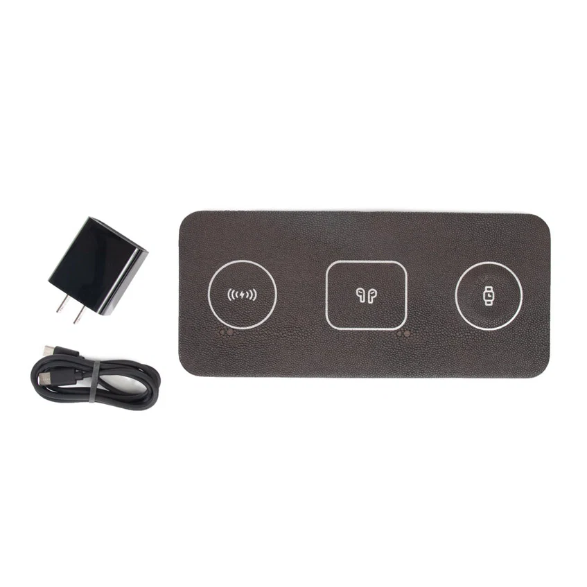 Brouk & Co. Ace 3 in 1 Portable Wireless Fast Charging Pad - Black - Image 4