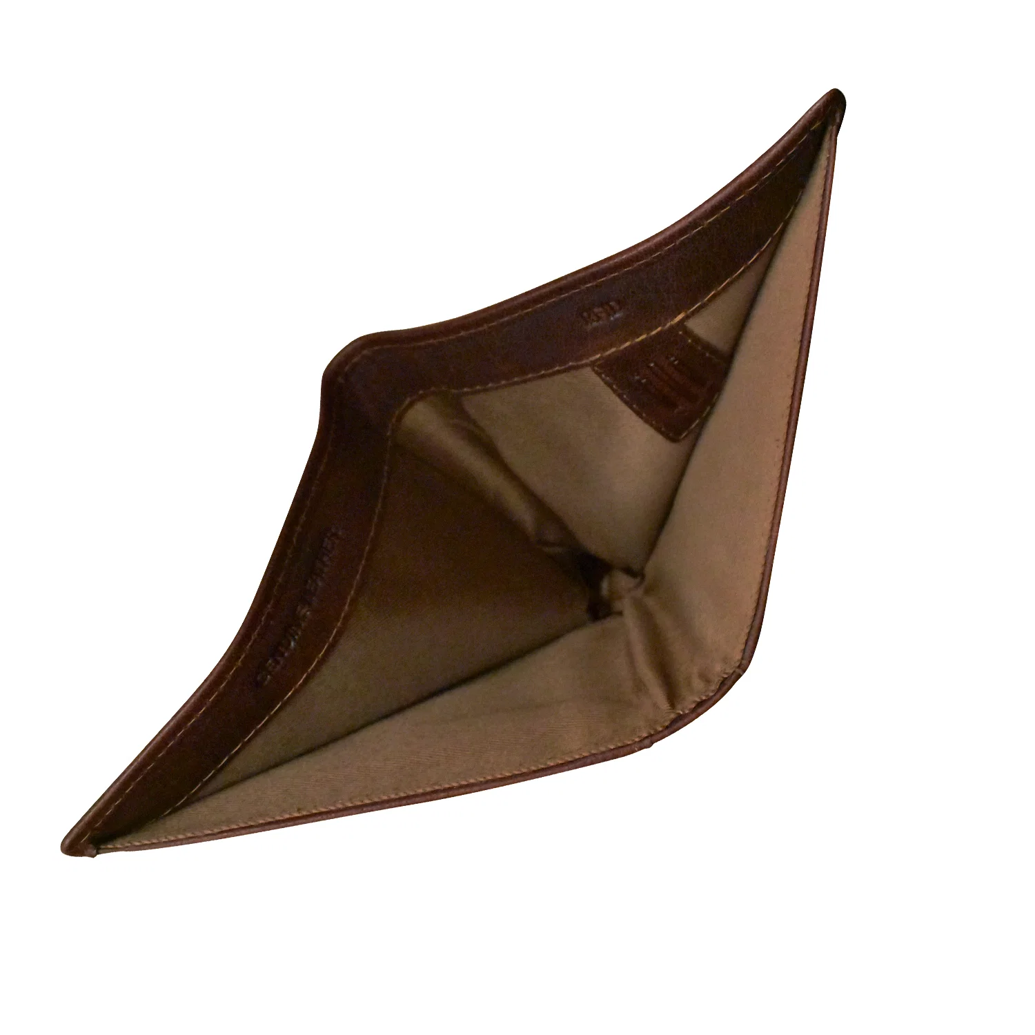 Buffalo Leather RFID 2 Fold Slim ID Wallet - Brown - Image 3