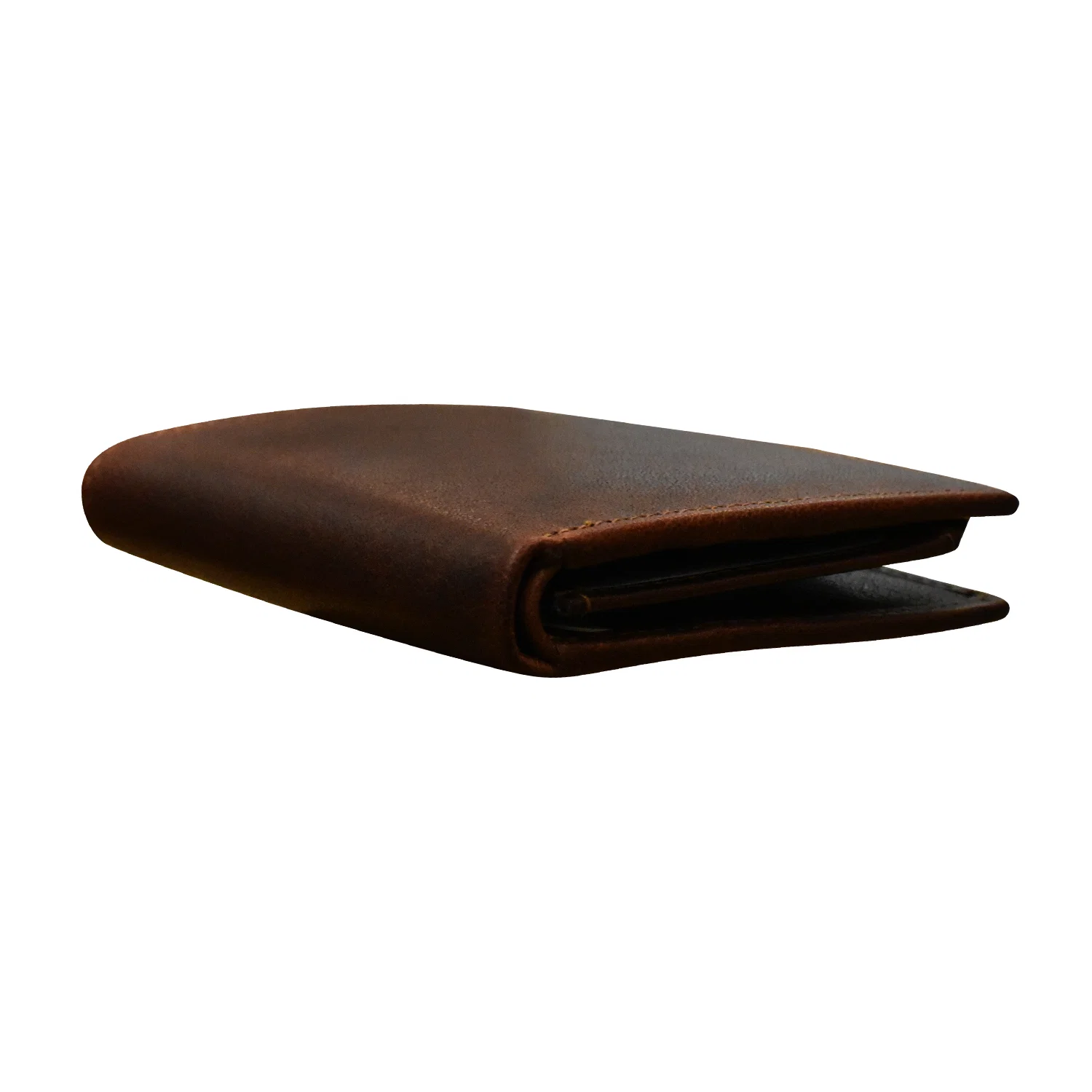 Cheyenne Leather RFID Extra Page ID 2-Fold Wallet - Brown Distressed - Image 4