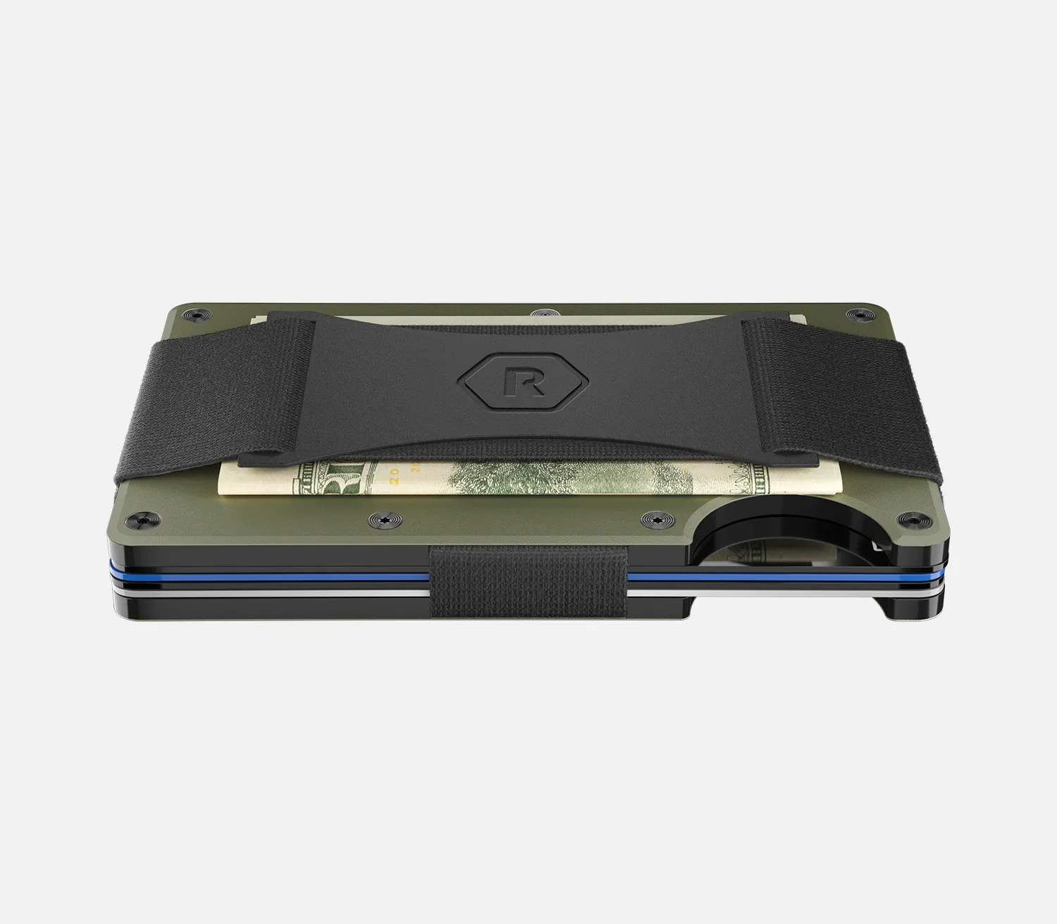 Ridge RFID Wallet - Matte Olive Titanium - Image 3