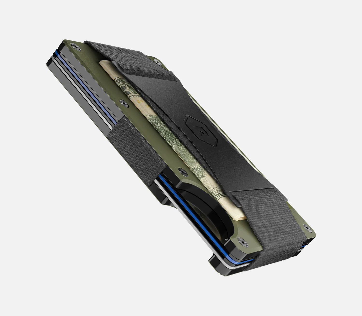 Ridge RFID Wallet - Matte Olive Titanium - Image 4