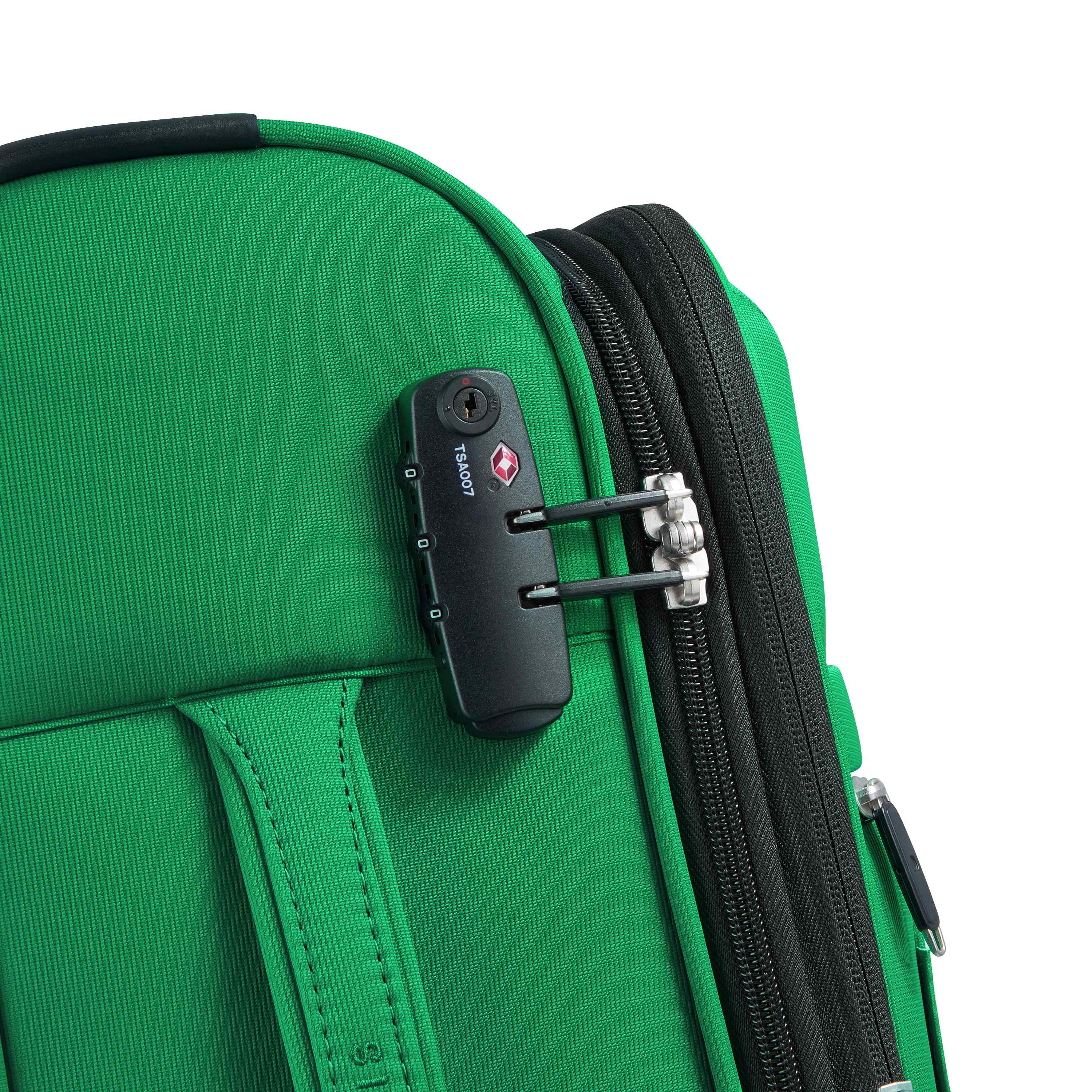 Delsey United Colors of Benetton Softside Color Block Carry On Spinner - Green - Image 6
